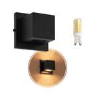 Arandela Box 2 Fachos Externa Preto + Led G9 B.quente St891