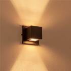 Arandela Box 2 Fachos G9 Interna / Externa Luminária Marrom S