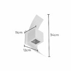 Arandela Box Aba Efeito 2 Foco Alumínio Branca + Led G9 5w Br