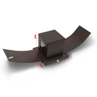 Arandela Box Com Aba 2 Focos Marrom