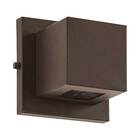 Arandela Box Cubo Pequena 2 Fachos Marrom Parede Muro St1318