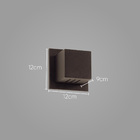 Arandela Box Cubo Pequena 6 Fachos MARROM Parede Muro St1317