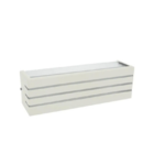 Arandela Branca 30cm 3 Frisos Com 2 Fachos De Luz-e27