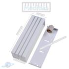 Arandela Branca 30cm 3 Frisos Com 2 Fachos De Luz-e27