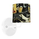 Arandela Branca De Cupula Cilíndrica Bar