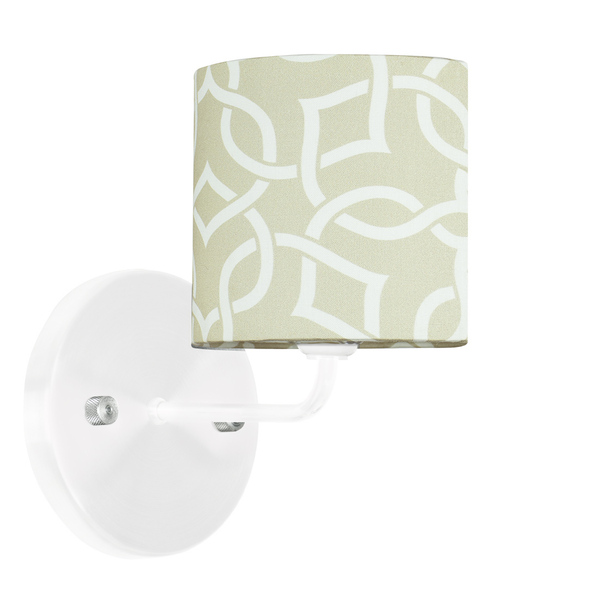 Arandela Branca De Cupula Cilíndrica Elos Bege