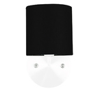 Arandela Branca De Cupula Cilíndrica Preta