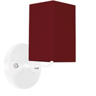 Arandela Branca De Cupula Quadrada Vermelho