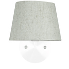 Arandela Branca De Cupula Tradicional Linho Claro