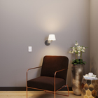 Arandela de Parede Branca e Cromada Alumínio e Tecido Whare Inspire