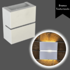 Arandela Branca Slim Quadrada 1 Friso Com 2 Fachos De Luz-g9