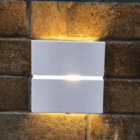 Arandela Branca Slim Quadrada 1 Friso Com 2 Fachos De Luz-g9