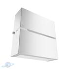 Arandela Branca Slim Quadrada 1 Friso Com 2 Fachos De Luz-g9