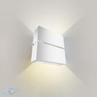 Arandela Branca Slim Quadrada 1 Friso Com 2 Fachos De Luz-g9