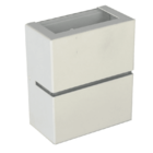 Arandela Branca Slim Quadrada 1 Friso Com 2 Fachos De Luz-g9