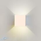 Arandela Branca Slim Quadrada Em Alumínio 2 Fachos De Luz-g9