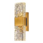 Arandela Bronze Cristal 9x9x30cm Led 6w 600lm 3000k Bivolt Pa