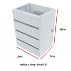 Arandela C/2 Fachos 3 Frisos E27 Branco-lumimais