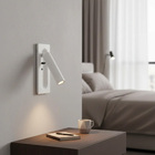 Arandela Cabeceira Leitura De Embutir Branco 17cm Led 3w 3000