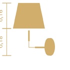 Arandela Cabeceira Standard Castanho Cúpula Algodão Cru Madel