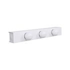 Arandela Camarim 3 Lâmpadas 40cm Alumínio Branco Com Botão Rl