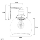 Arandela Château Bola Media Vidro Preto C/ Cobre 20cm