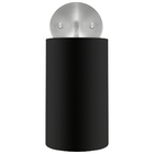 Arandela Cilíndrica De Cúpula 14x25cm Preta