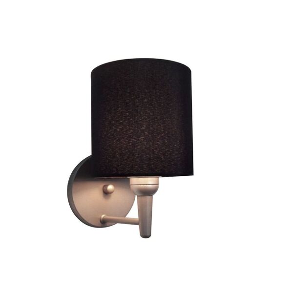 Arandela Cilindrica Md-2009 Base Cinza Cúpula Em Tecido 14x15