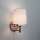 Arandela Cilindrica Md-2009 Base Cinza Cúpula Em Tecido 14x15