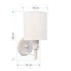 Arandela Cilíndrica Md-2030 Branca Com Liga E Desliga Cúpula