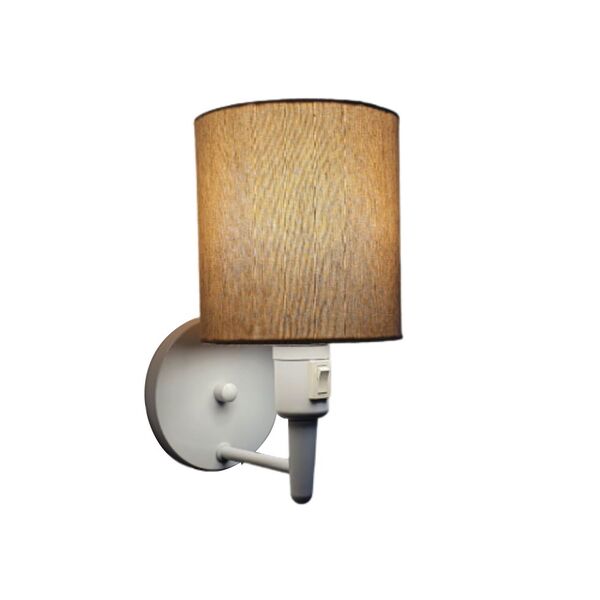 Arandela Cilíndrica Md-2030 Branca Com Liga E Desliga Cúpula