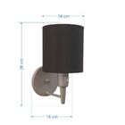 Arandela Cilíndrica Md-2030 Cinza Com Liga E Desliga Cúpula P