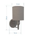 Arandela Cilíndrica Md-2030 Cinza Com Liga E Desliga Cúpula R