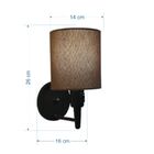 Arandela Cilíndrica Md-2030 Preto Com Liga E Desliga Cúpula C