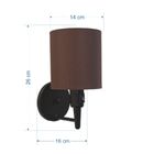 Arandela Cilíndrica Md-2030 Preto Com Liga E Desliga Cúpula C