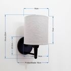 Arandela Cilíndrica Vivare Md-2009 Base Alumínio Preto Cúpula