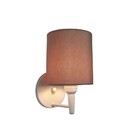 Arandela Cilíndrica Vivare Md-2009 Base Branco Cúpula Em Teci