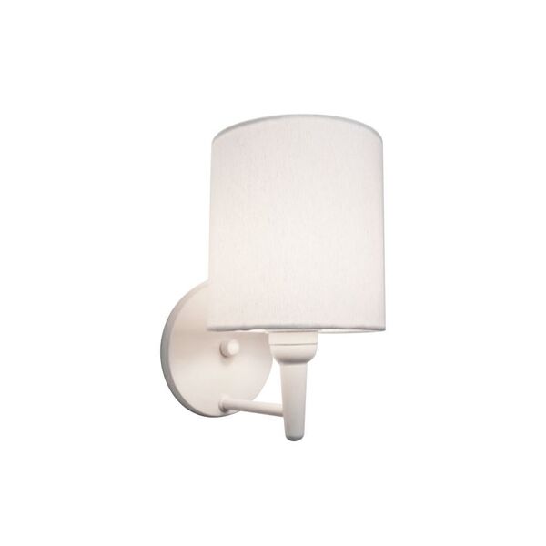 Arandela Cilíndrica Vivare Md-2009 Base Branco Cúpula Em Teci