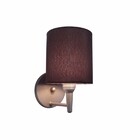 Arandela Cilíndrica Vivare Md-2009 Base Cinza Cúpula Em Tecid