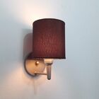 Arandela Cilíndrica Vivare Md-2009 Base Cinza Cúpula Em Tecid