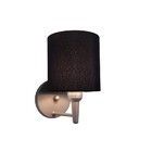 Arandela Cilíndrica Vivare Md-2009 Base Cinza Cúpula Em Tecid