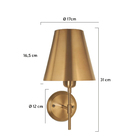 Arandela Clássica Charlote Com Cupula De Metal