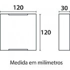 Arandela Clean Led Quadrada 2 Fachos Abs Pc 3w Bivolt 3000k 2