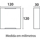 Arandela Clean Led Quadrada 2 Fachos Abs Pc 3w Bivolt 3000k 2