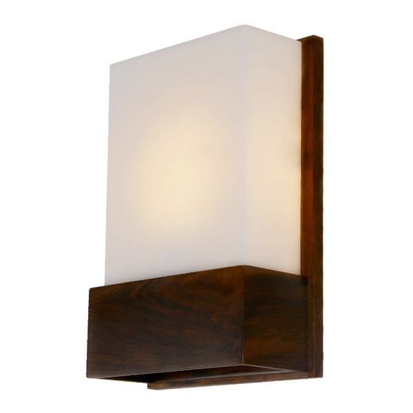 Arandela Clean Retangular Madeira E Acrílico 20x30x9 5 1 Lâmp