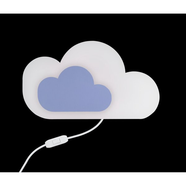 Arandela Cloud Aço 300mm Cabo Pp 1xg9 Blumenau Azul