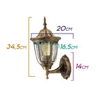 Arandela Colonial Alumínio Ouro Velho E27 Retro St202p