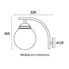 Arandela Colonial Com Globo 15