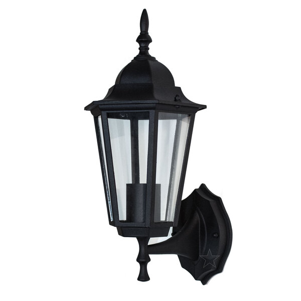 Arandela Colonial em alumínio vintage E27 retro - preta ST204P