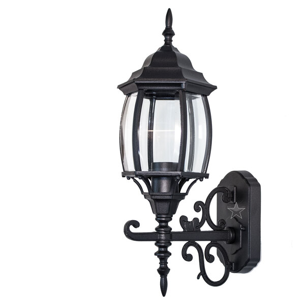 Arandela Colonial em alumínio vintage E27 retro - preta ST205P